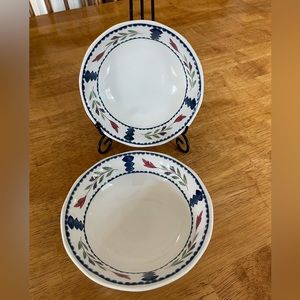 ADAMS Lancaster china Set Of 2 coupe cereal bowls 6.25” w 1 7/8” deep